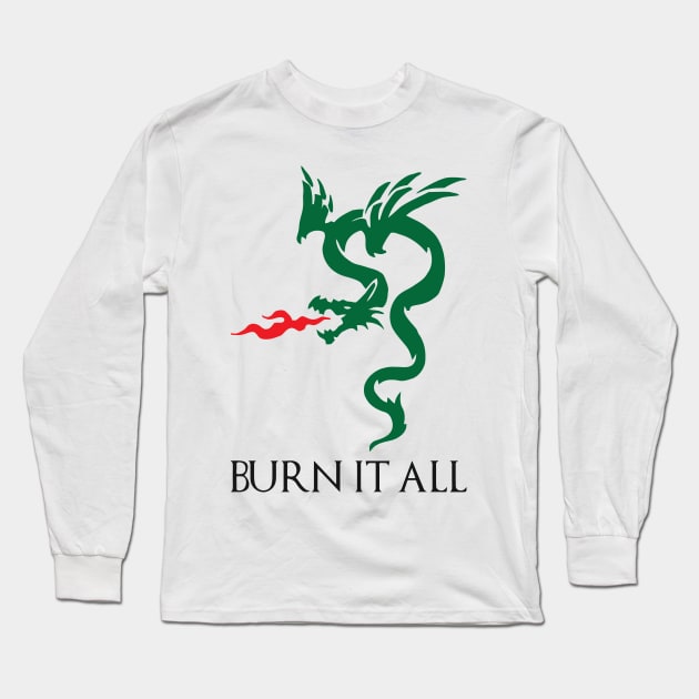 Dragon Burn It All Long Sleeve T-Shirt by Milena93